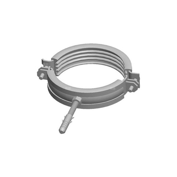 Obejma dystansowa DN125 dla przewodu powietrzno-spalinowego wraz ze śrubami stożkowymi i kołkami 1 komplet = 5 szt.