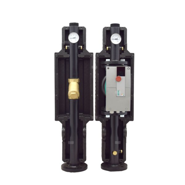 Grupa pompowa D-SA 250 – DN 40/32 (1 1/2”) z izolacją, bez pompy, z przyłączem pod pompę kołnierzową DN32(220mm) (bez mieszacza)